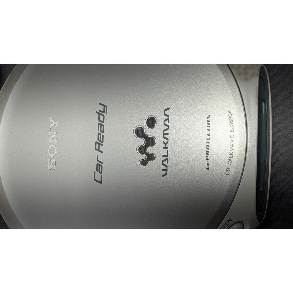 Sony CD Walkman D-EJ368CK Silver Portable Player Bundle G-Protection Car Ready